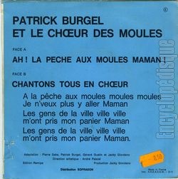 [Pochette de  la pche aux moules (Patrick BURGEL et le CHOEUR DES MOULES) - verso]