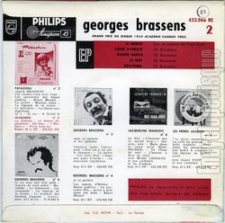 [Pochette de La marine - 2me srie (Georges BRASSENS) - verso]