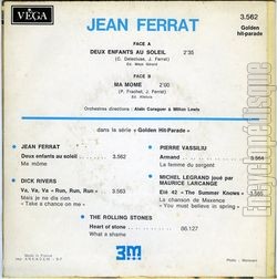 [Pochette de Deux enfants au soleil (Jean FERRAT) - verso]