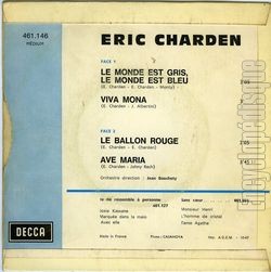 [Pochette de Le monde est gris, le monde est bleu (ric CHARDEN) - verso]