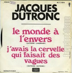 [Pochette de Le monde  l’envers (Jacques DUTRONC) - verso]