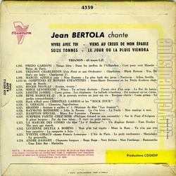 [Pochette de Le jour o la pluie viendra (Jean BERTOLA) - verso]