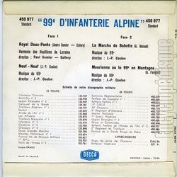 [Pochette de 99 d’infanterie alpine (99 B.I.A.) - verso]