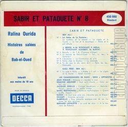 [Pochette de Histoires sales de Bab-el-Oued - N8 - (SABIR et PATAOUETE) - verso]