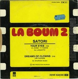 [Pochette de La Boum 2 (SATORI) - verso]