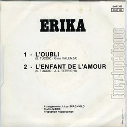 [Pochette de L’oubli (RIKA) - verso]