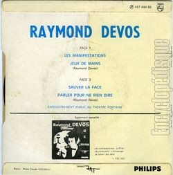 [Pochette de Les manifestations (Raymond DEVOS) - verso]