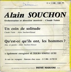 [Pochette de Un coin de solitude (Alain SOUCHON) - verso]