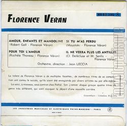 [Pochette de Amour, enfants et mandoline (Florence VRAN) - verso]