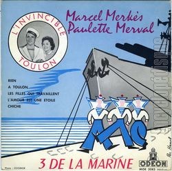 [Pochette de 3 de la Marine (Marcel MERKS et Paulette MERVAL)]