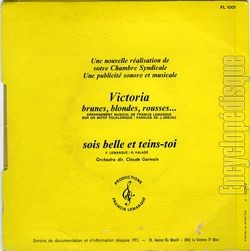 [Pochette de Brunes, blondes, rousses… (Francis LEMARQUE) - verso]