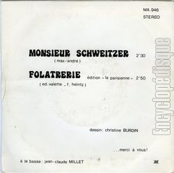 [Pochette de Monsieur Schweitzer (MAX-ANDR) - verso]