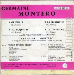 [Pochette de  Grenelle (Germaine MONTERO) - verso]