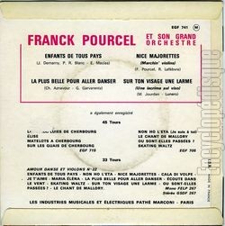 [Pochette de Enfants de tous pays (Franck POURCEL) - verso]