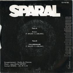 [Pochette de P.C.V. (SPARAL) - verso]