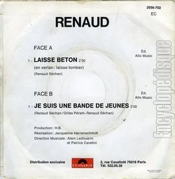 [Pochette de Laisse bton… (RENAUD) - verso]