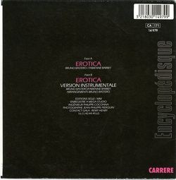 [Pochette de Erotica (Muriel MONTOSSEY) - verso]