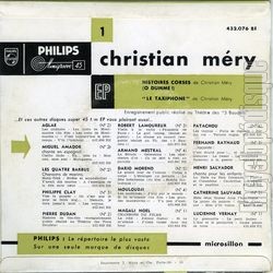 [Pochette de Histoires corses (Christian MRY) - verso]