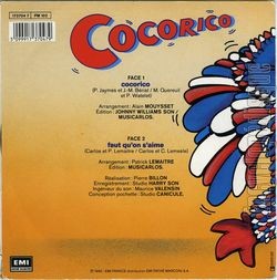 [Pochette de Cocorico (CARLOS) - verso]