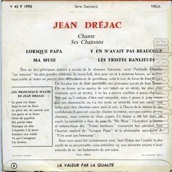 [Pochette de Lorsque papa tait  Paris en occupation (Jean DRJAC) - verso]