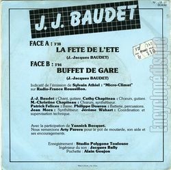 [Pochette de La fte de l’t (J.-J. BAUDET) - verso]