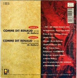 [Pochette de Comme dit Renaud (Nat BUFFO) - verso]