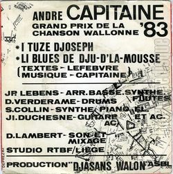 [Pochette de I tuze Djoseph (Andr CAPITAINE) - verso]