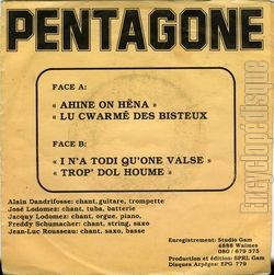 [Pochette de Ahine on Hena (PENTAGONE) - verso]