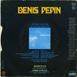 [Pochette de Marinette (Denis PPIN) - verso]