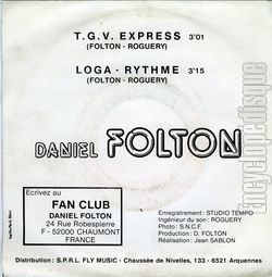 [Pochette de T.G.V. express (Daniel FOLTON) - verso]