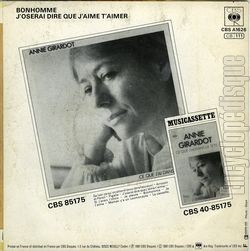 [Pochette de Bonhomme (Annie GIRARDOT) - verso]