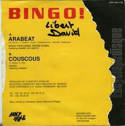 [Pochette de Arabeat (BINGO !) - verso]