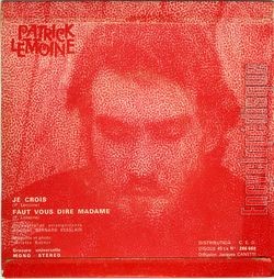 [Pochette de Je crois (Patrick LEMOINE) - verso]