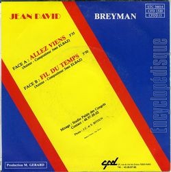 [Pochette de Allez viens (Jean David BREYMAN) - verso]