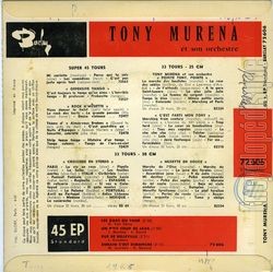 [Pochette de Les gars du tour (Tony MURNA) - verso]