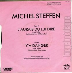 [Pochette de J’aurais d lui dire (Michel STEFFEN) - verso]