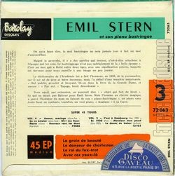 [Pochette de Le grain de beaut (Emil STERN) - verso]