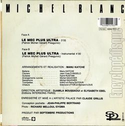 [Pochette de Le mec plus ultra (Michel BLANC) - verso]