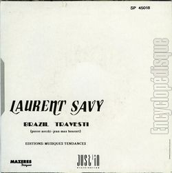 [Pochette de Brazil travesti (Laurent SAVY) - verso]