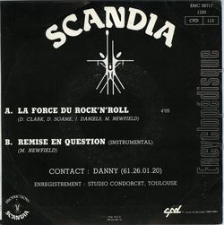 [Pochette de La force du rock’n’roll (SCANDIA) - verso]