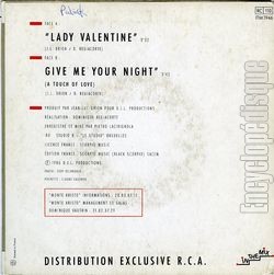 [Pochette de Lady Valentine (MONTE KRISTO) - verso]