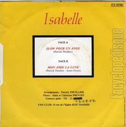 [Pochette de Slow pour un ange (ISABELLE (6)) - verso]