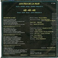 [Pochette de Les fils de la nuit (PARALLLE 8) - verso]