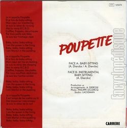 [Pochette de Baby-sitting (POUPETTE) - verso]