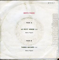 [Pochette de Le petit Venise (Berto PIGANI) - verso]