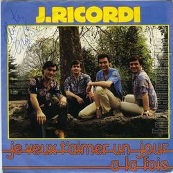 [Pochette de Je veux t’aimer un jour  la fois (J. RICORDI)]