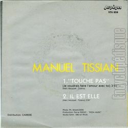 [Pochette de Touche pas (Manuel TISSIAN) - verso]