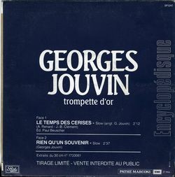 [Pochette de Le temps des cerises (Georges JOUVIN) - verso]