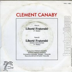 [Pochette de Libert fraternit (Clment CANABY) - verso]