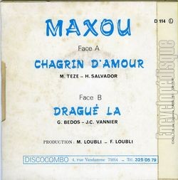 [Pochette de Chagrin d’amour (MAXOU) - verso]